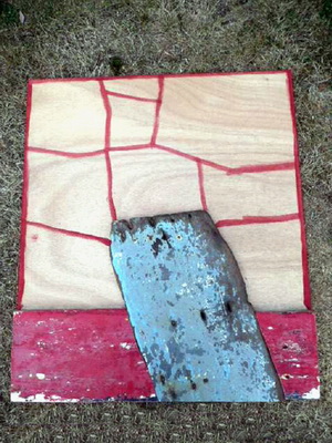 painting puzzle pieces driftwood